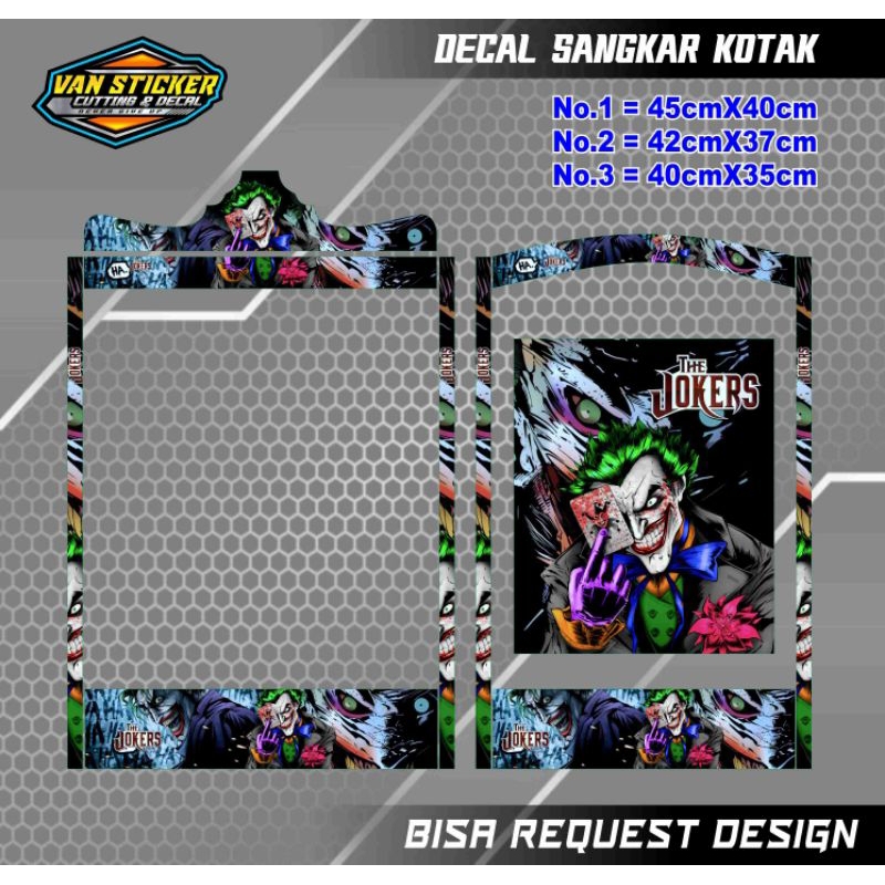 decal sangkar kotak joker