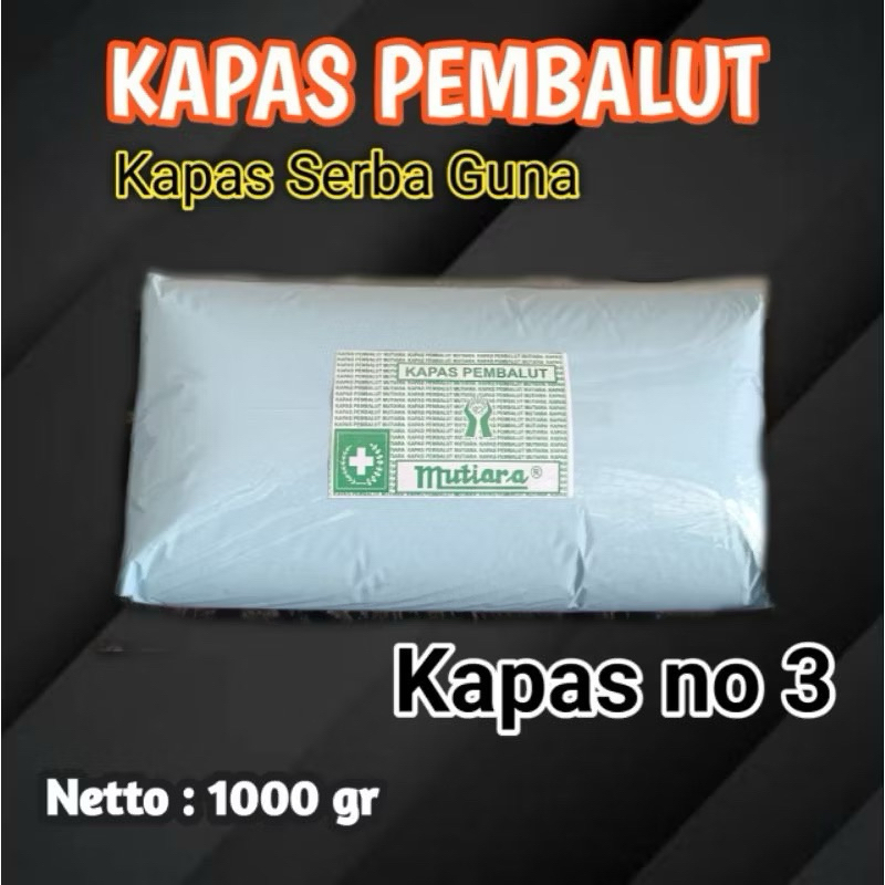 kapas pembalut. kapas jenazah 1kg