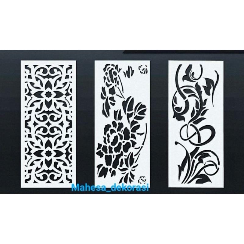 ORNAMEN DINDING PVC 3D/KRAWANGAN PVC 100CM X 30