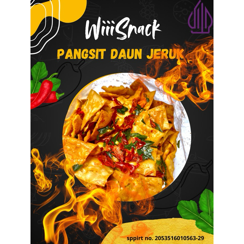 

Keripik Pangsit WiiiSnack Kulit Pangsit Pedas Daun Jeruk varian kotak 250gr