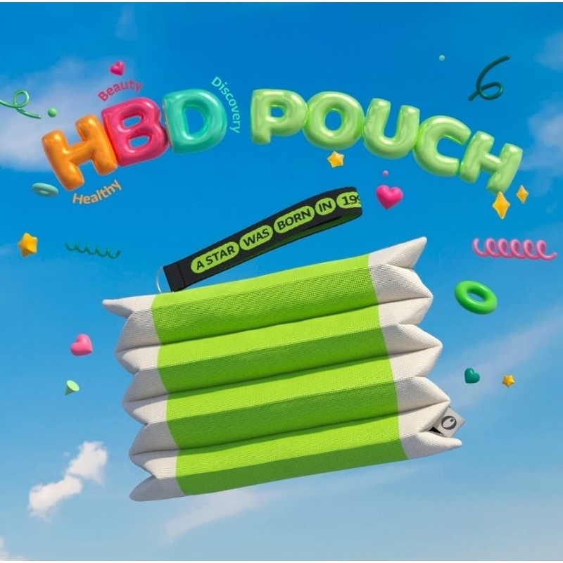 [READY STOCK] Olive Young x Pleats Mama Pouch Pleated Knit Pouch