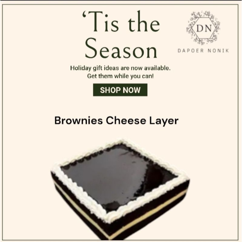 

aneka brownies whole size ( 22x22)