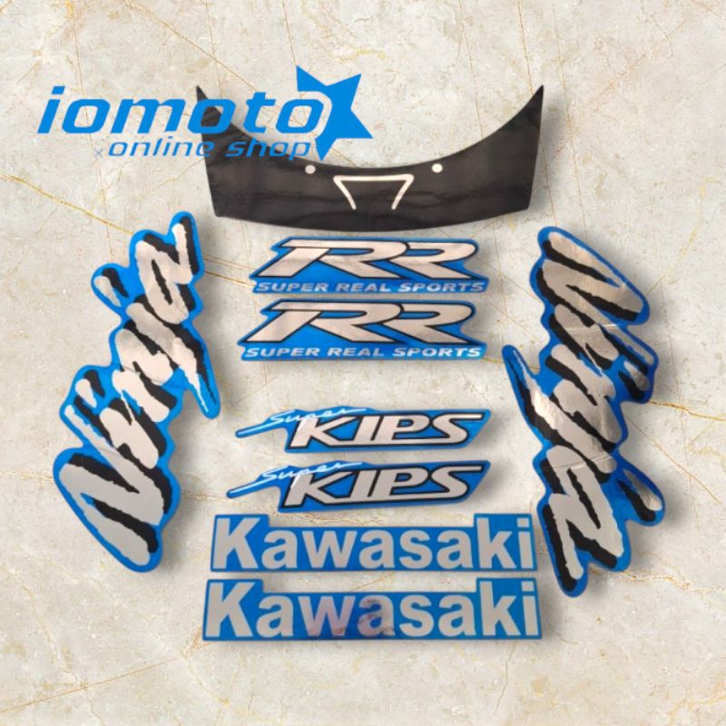 Striping kawasaki ninja rr old 2007 2008 biru