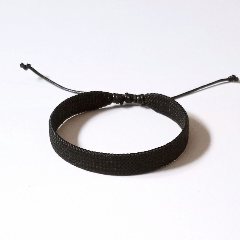 gelang hitam polos/gelang pria wanita/gelang handmade