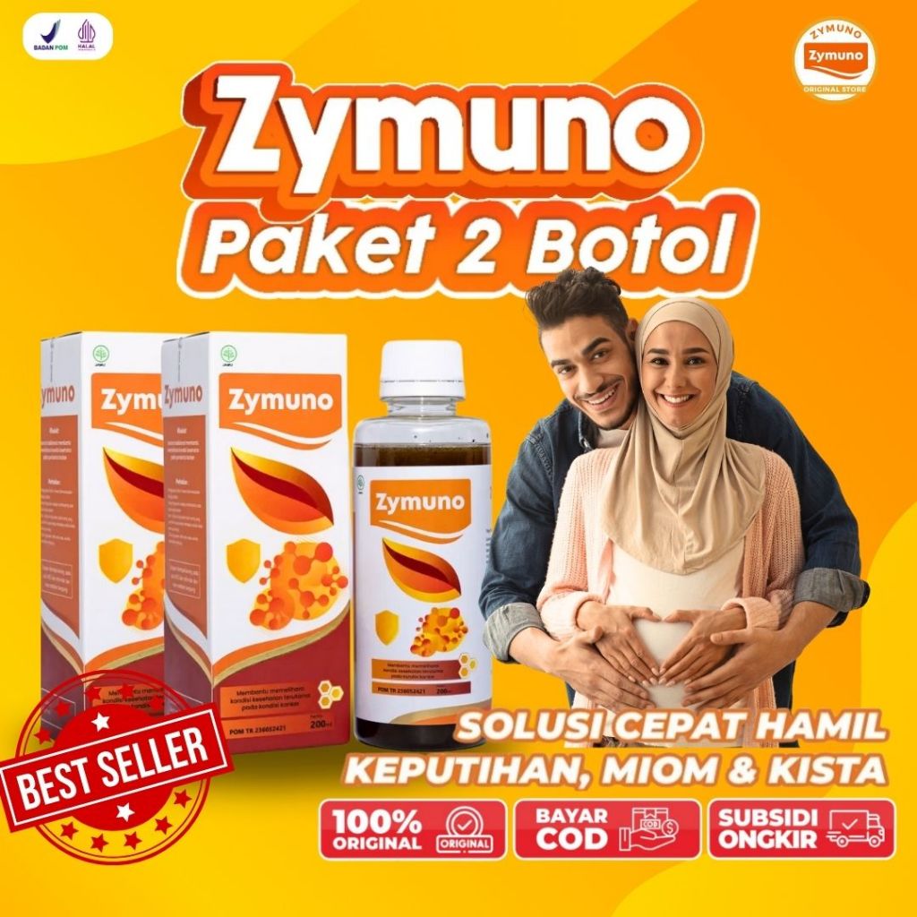 PROMO 2 BOTOL ZYMUNO MADU HERBAL ORIGINAL 100% - Solusi Promil Cepat Hamil Atasi Masalah Kewanitaan 