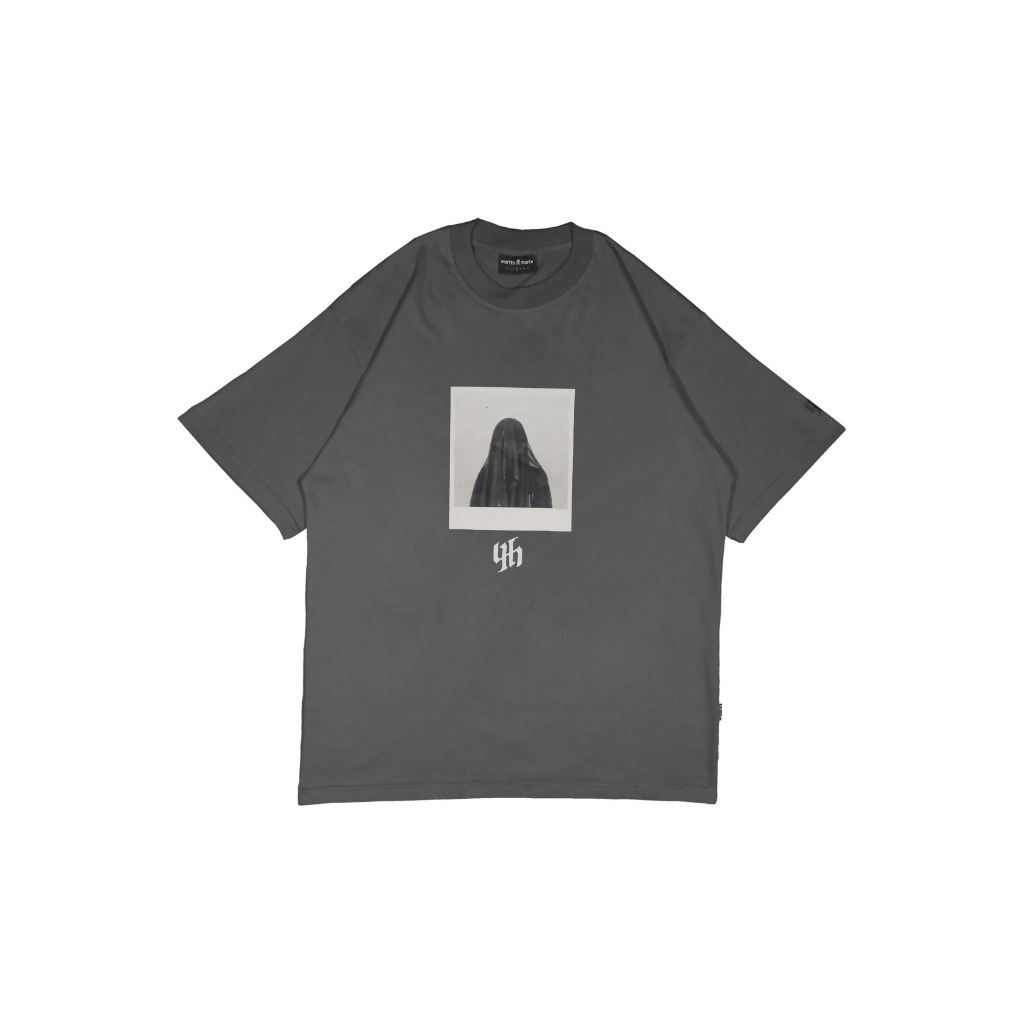HUSTED KAOS ABU TUA LIZED DARK GREY TSHIRT
