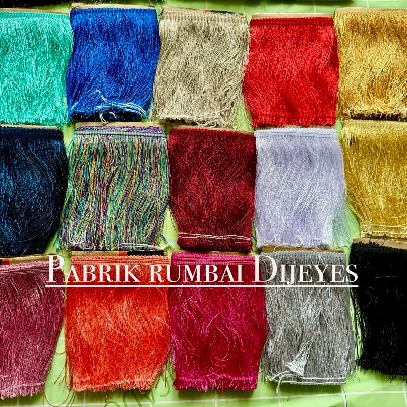 Rumbai 15 cm ( Meteran ) / Renda Rumbai 15 cm / Lace Tassel / Rumbai line dance / rumbai rok Tutu / 