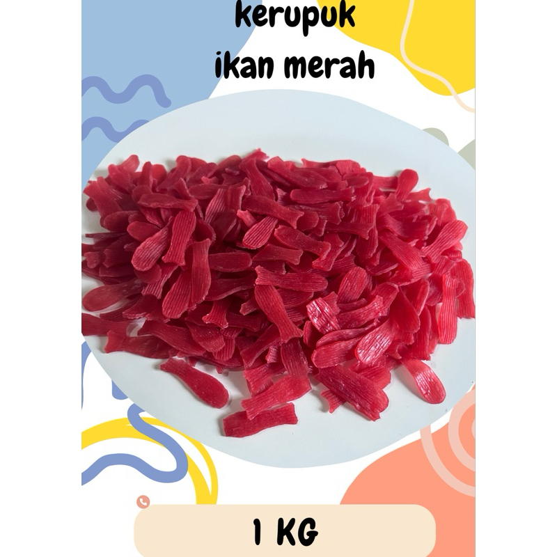 

kerupuk mentah ikan merah rasa bawang 1Kg