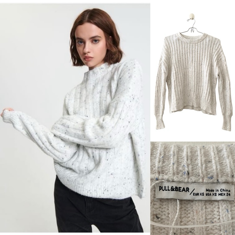 Pull&Bear Sweater Cable Knit Oversize Size XS-S