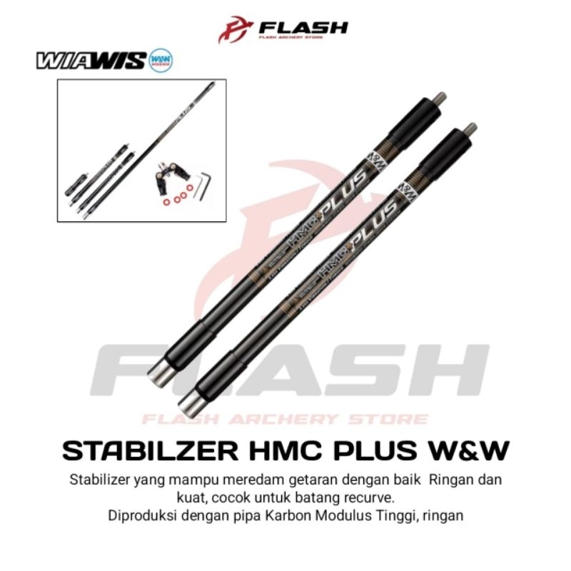 Stabilizer Panah HMC PLUS W&W HIGH Modulus Carbon With V-Bar Zen Adjustable
