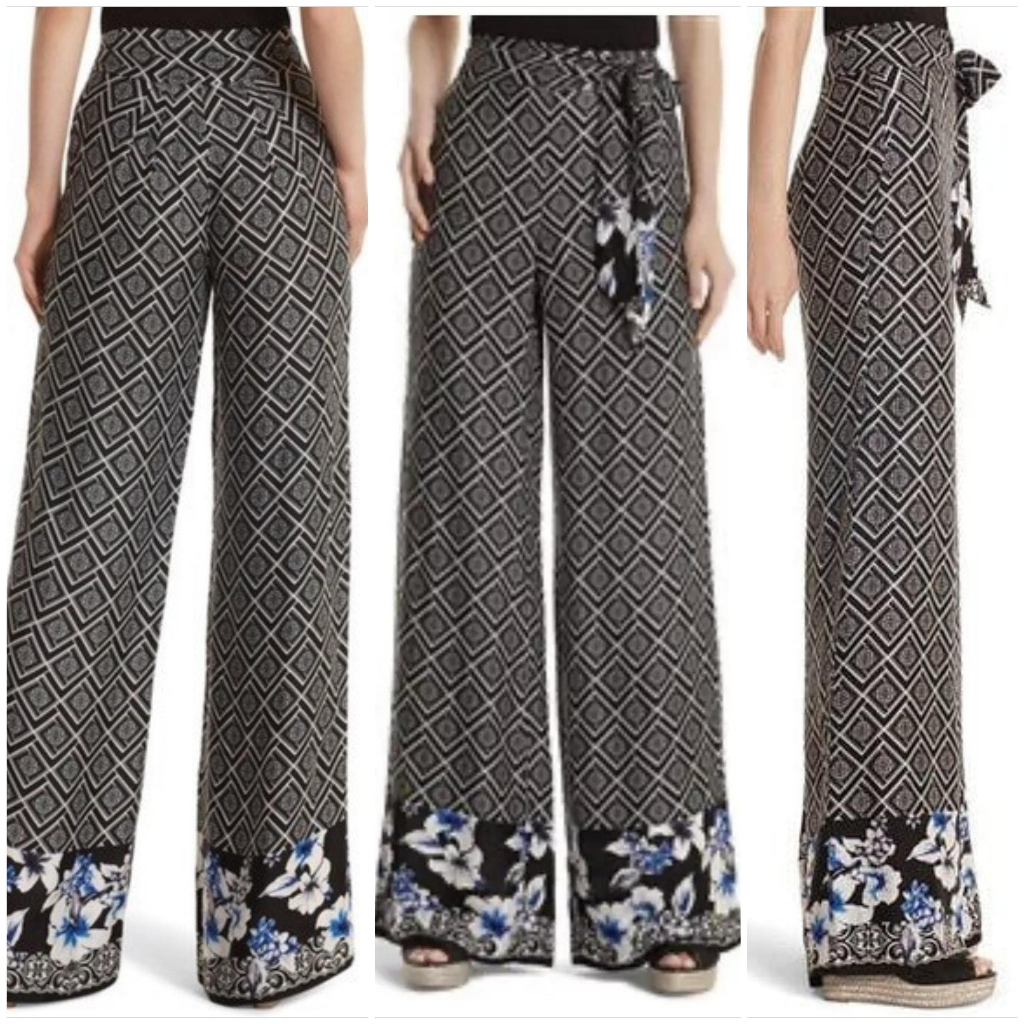 Celana WHBM Geomertic Print Rayon Floral Joggers Pants