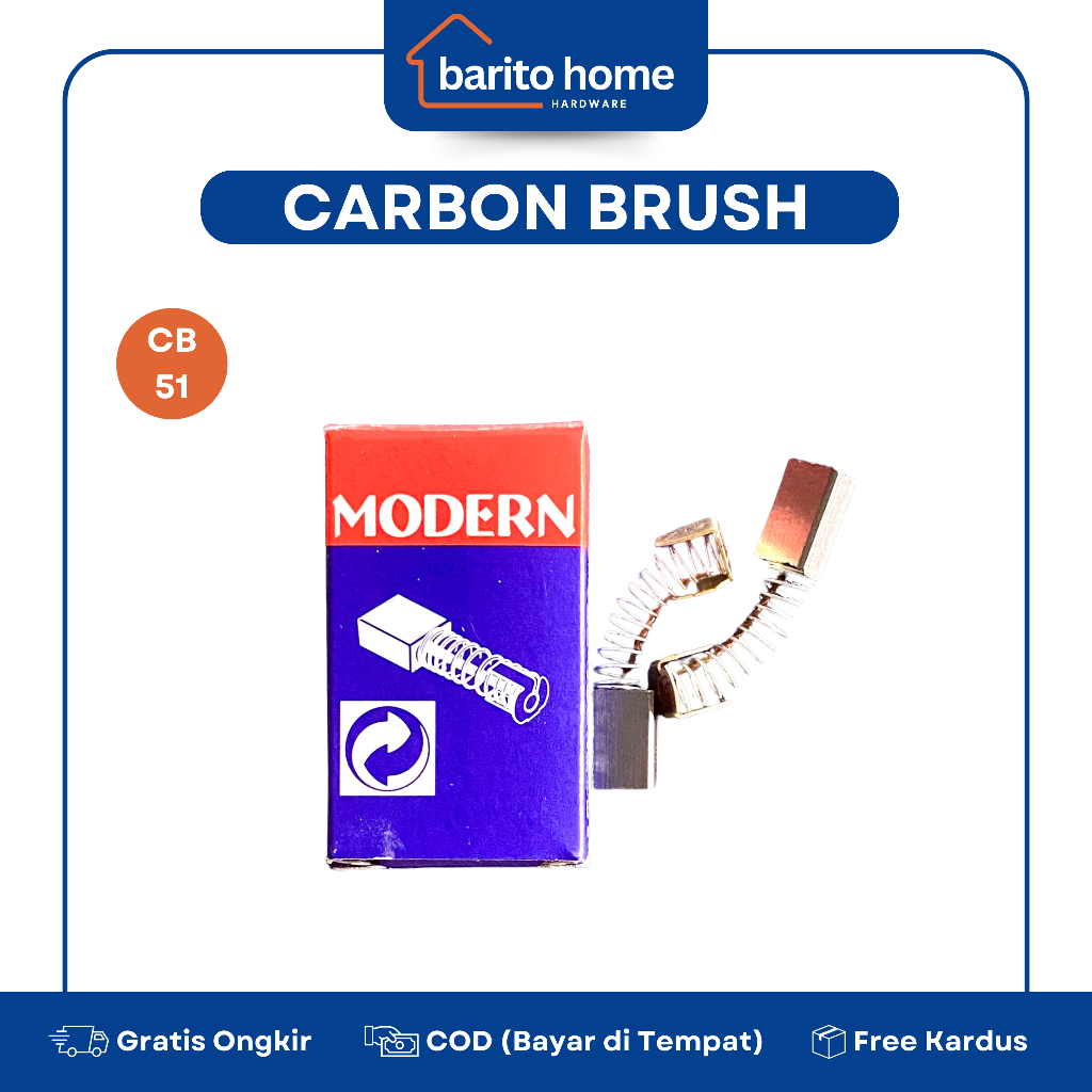 MODERN Carbon Brush CB 51 Kul Sepul Spul Serut Arang Mesin Gerinda Profil Mesin Planner