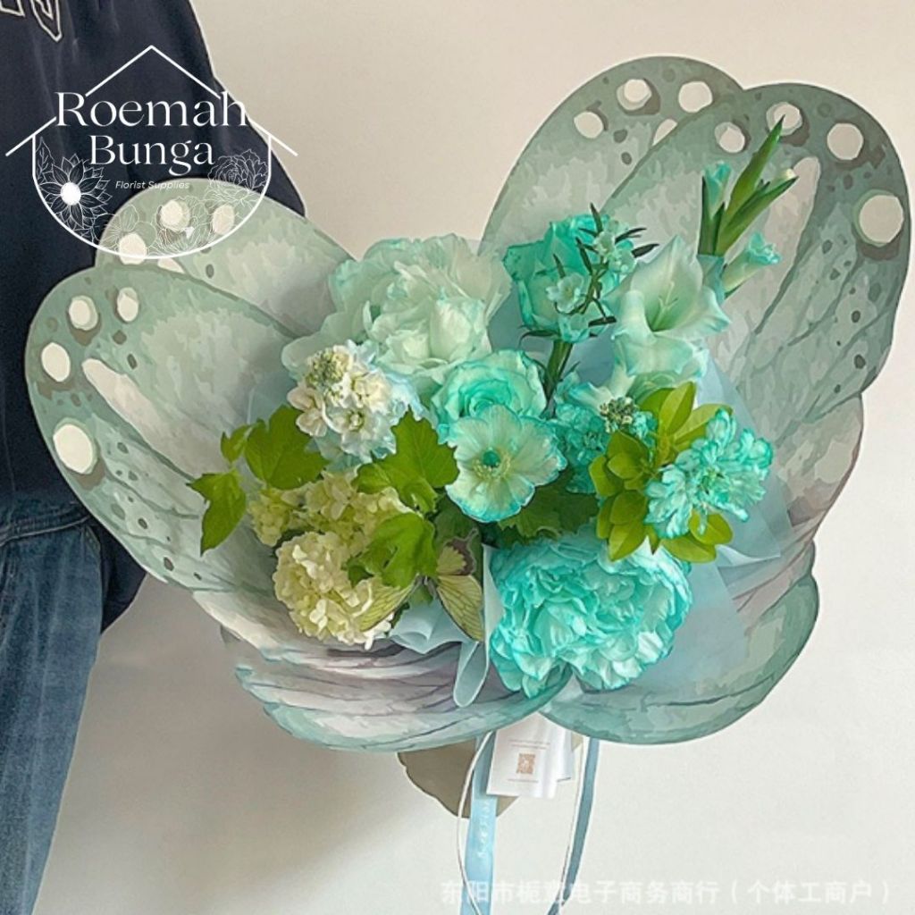

[1 SET / 4 LBR] Flower Wrapping Kupu-Kupu Butterfly Paper Kertas Buket Pembungkus Bunga 58*58cm
