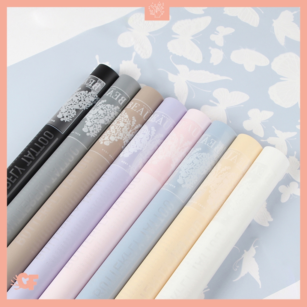 

20 LEMBAR Kertas Buket Bunga Butterfly Transparan Warna Buket Flower Wrapping Cellophane KB6196
