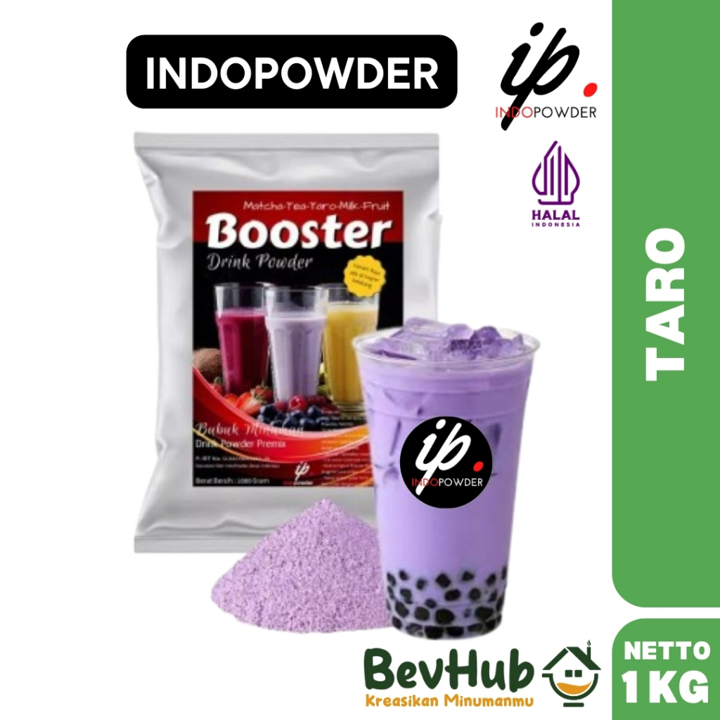 

BEVHUB | Bubuk Minuman TARO 1 Kg - Bubuk TARO - TARO Bubuk 1Kg | Indopowder Booster