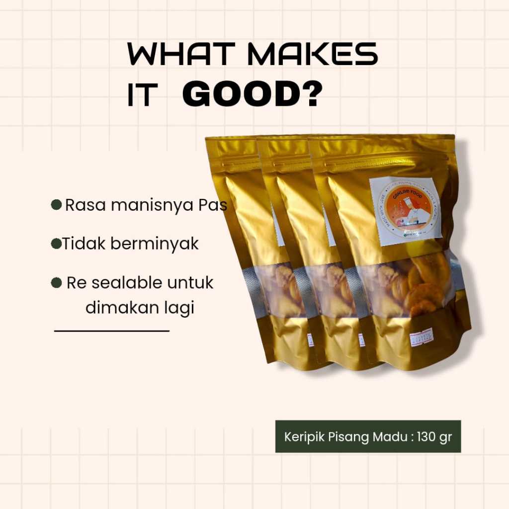 

Keripik Pisang Madu 130 Gram