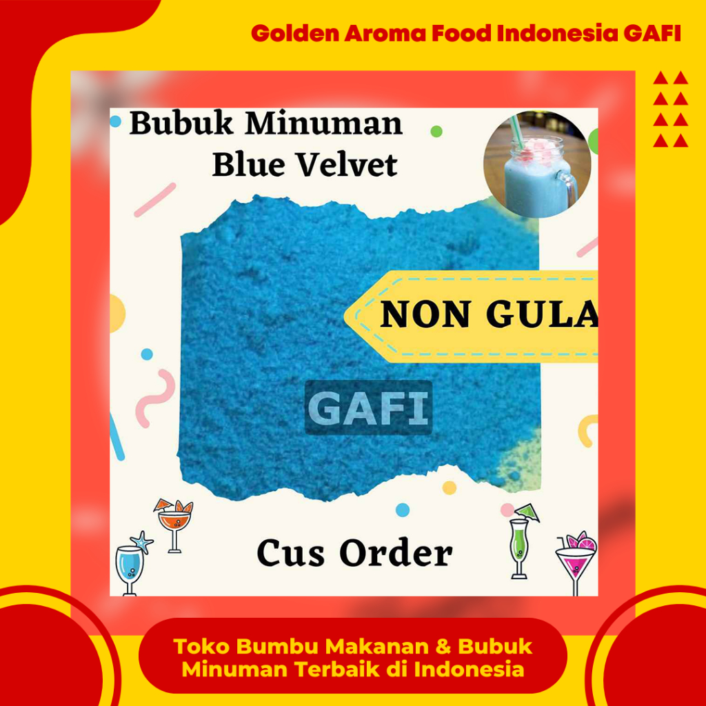 

Bubuk Minuman Rasa BLUE VELVET NON GULA Premium 1 Kg Best Seller Murah Meriah Bandung