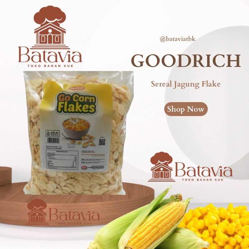

Goodrich go Corn Flakes 1kg | Makanan Ringan bentuk keping jagung