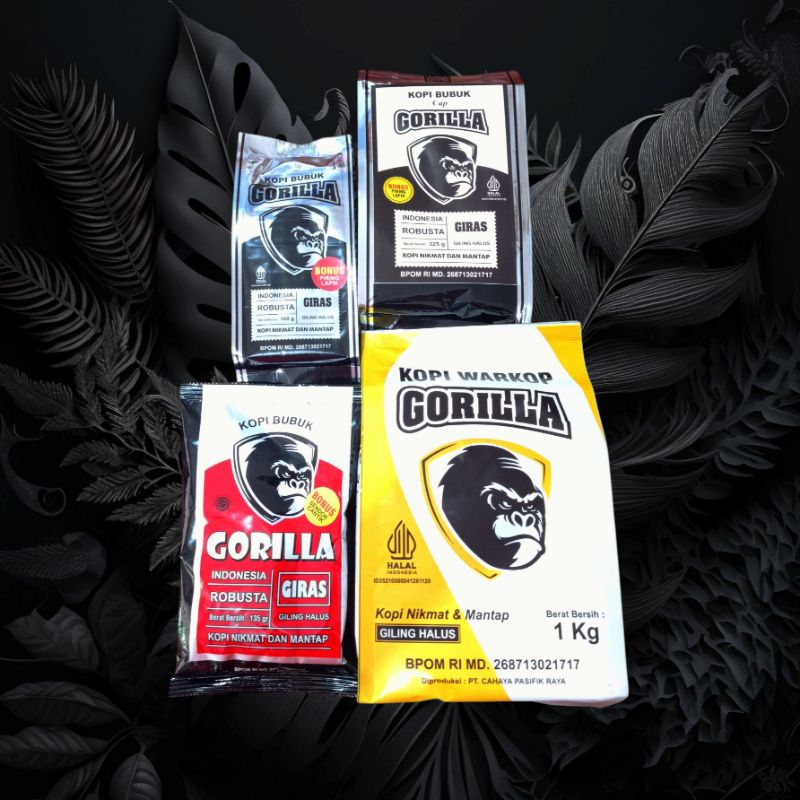 

Kopi Bubuk Cap Gorilla 135 160 325 1 kg