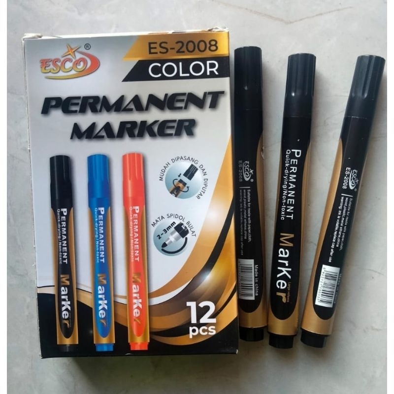

Spidol Esco Permanen ES-2008 (1Kotak Isi 12Pcs)