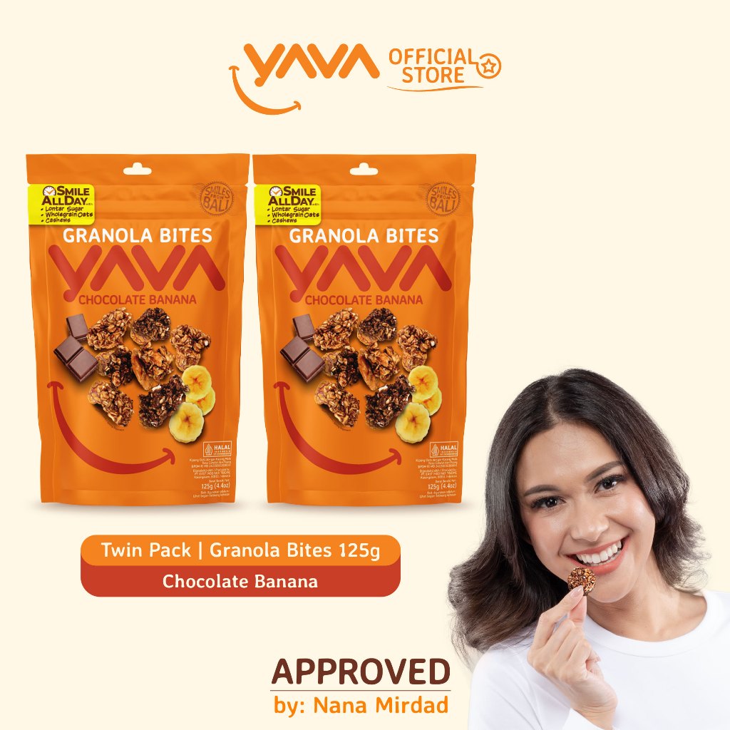 

YAVA Twin Pack Granola Bites Chocolate Banana (2 x 125g)