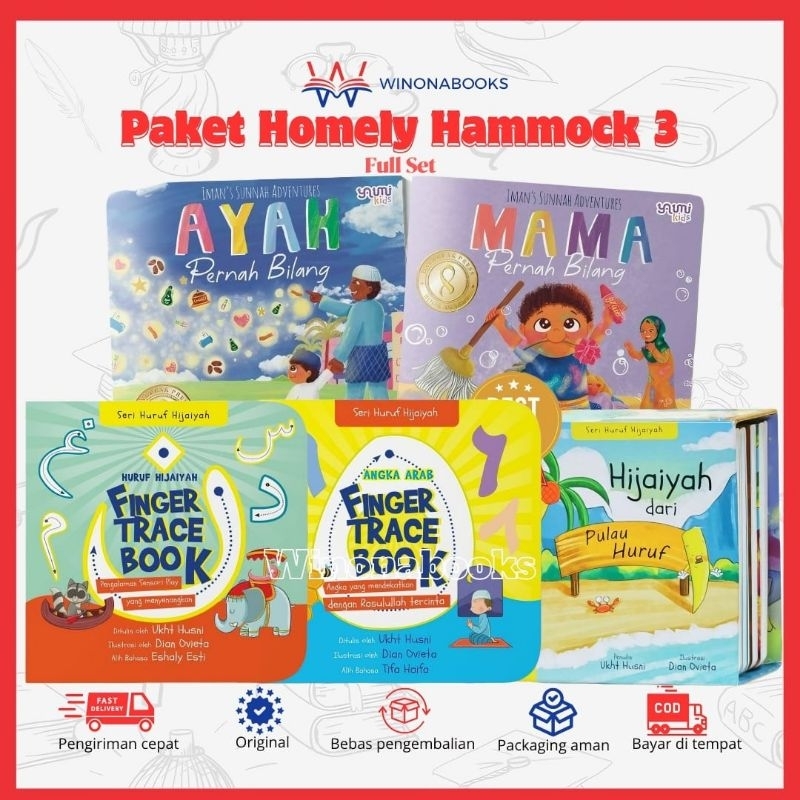 Paket Bundling Homely Hammock Book belajar sunnah lewat cerita jenaka bersama ayah bunda, ayah dan m