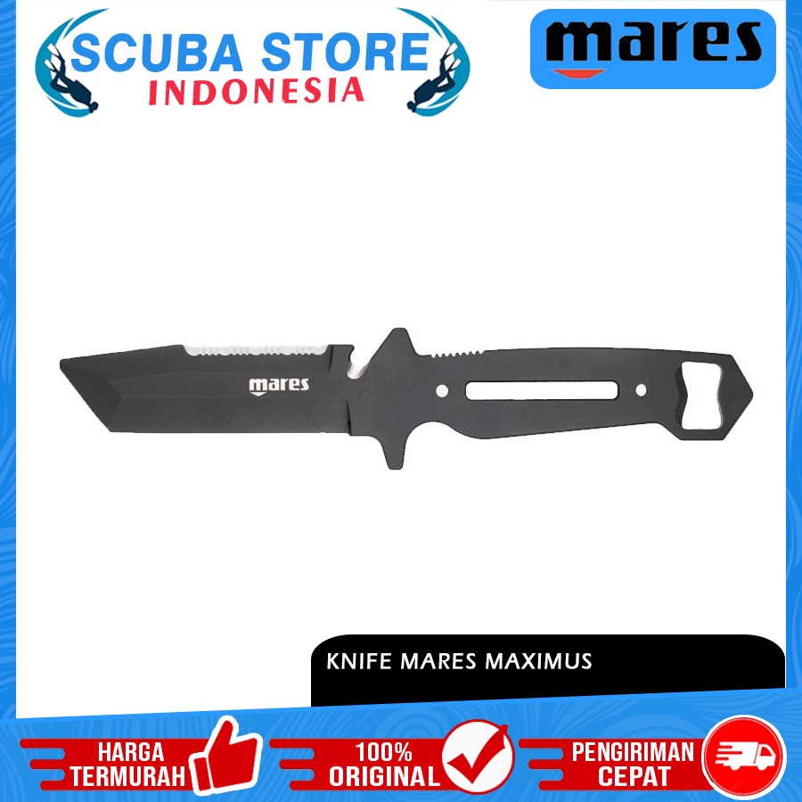Knife Mares Maximus SS440 Pisau Selam Stainless Steel Scuba Diving Freedive Freediving Spearfishing 