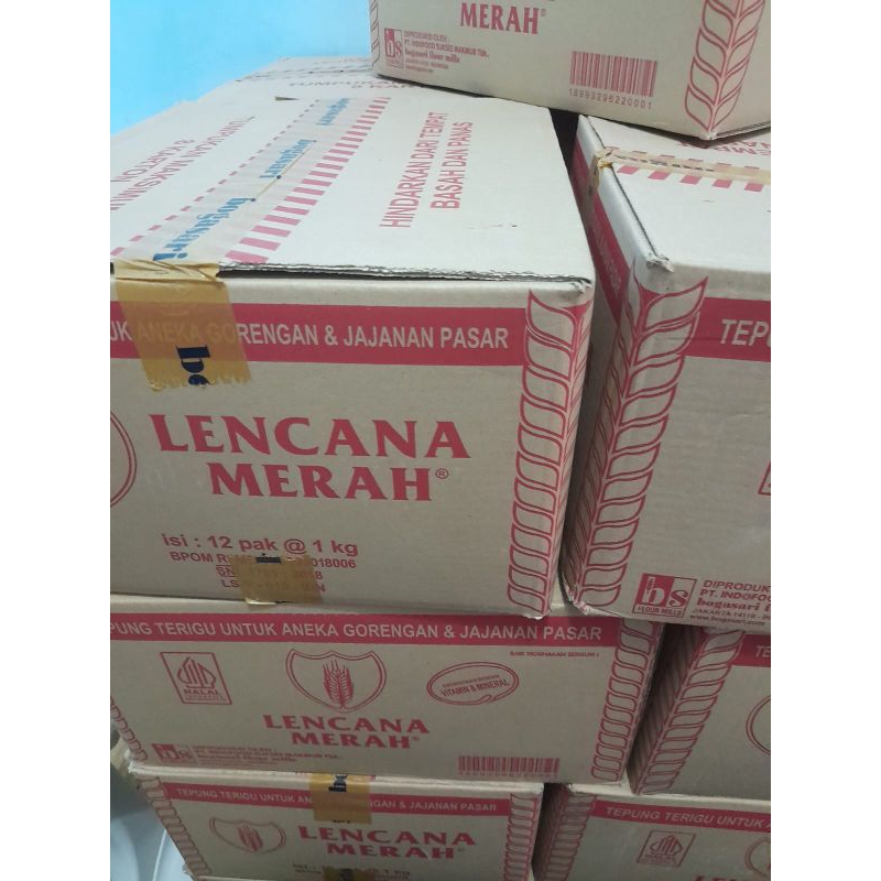 

Tepung terigu Lencana merah 1 kg || Per karton