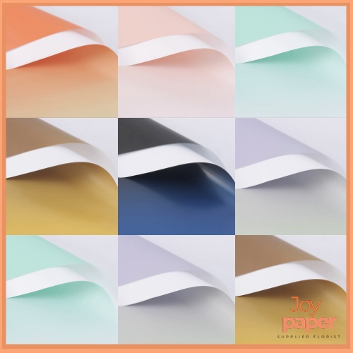 

flower wrapping gradient ombre kertas cellophane kertas buket bunga KB6183