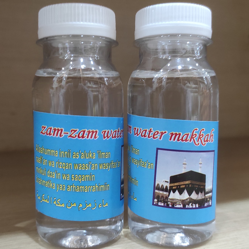 

Air Zamzam Water Makkah Asli Botol kecil transparan tebal 80ml Oleh Oleh Timur Tengah