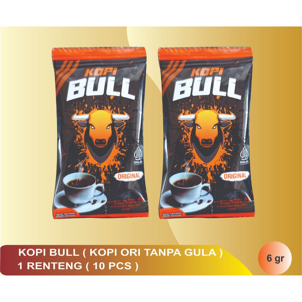 

Kopi BULL Original Kopi Ori Tanpa Gula Khas Malang