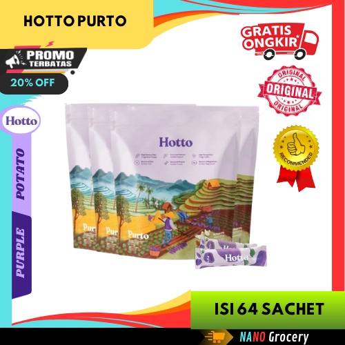 

4 Pouch Hotto Purto Multigrain with Purple Potato | Pengganti Sarapan Kenyang