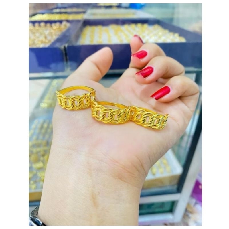 CINCIN MOTIF TERBARU LAPIS EMAS 24K AWET DIPAKAI HARI HARI
