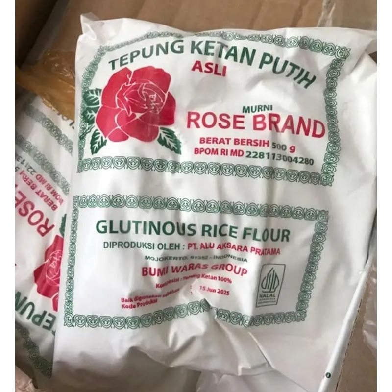 

Tepung ketan putih rose brand kemasan 500 gram