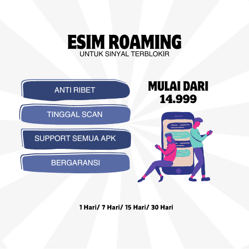 ESIM ROAMING DATA CEPAT ANTI RIBET