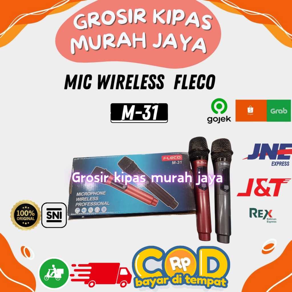 FLECO Mic Wireless M-31 Mic 2 Murah Lagiii