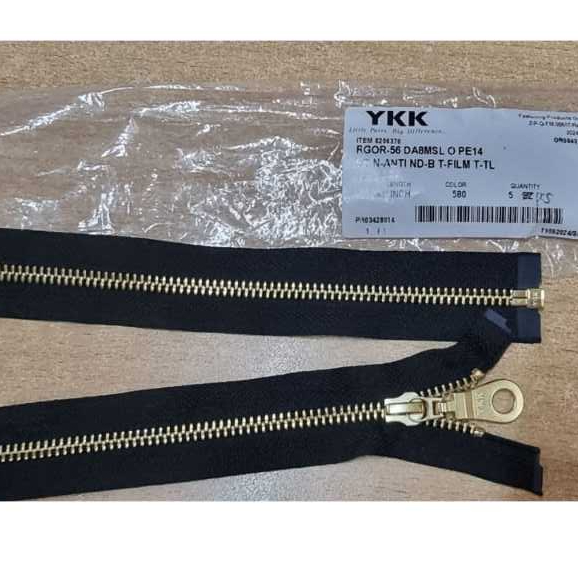 obral resleting jaket tidak bolak balik ykk gigi beli kepala bulat 60 cm isi 4 pcs