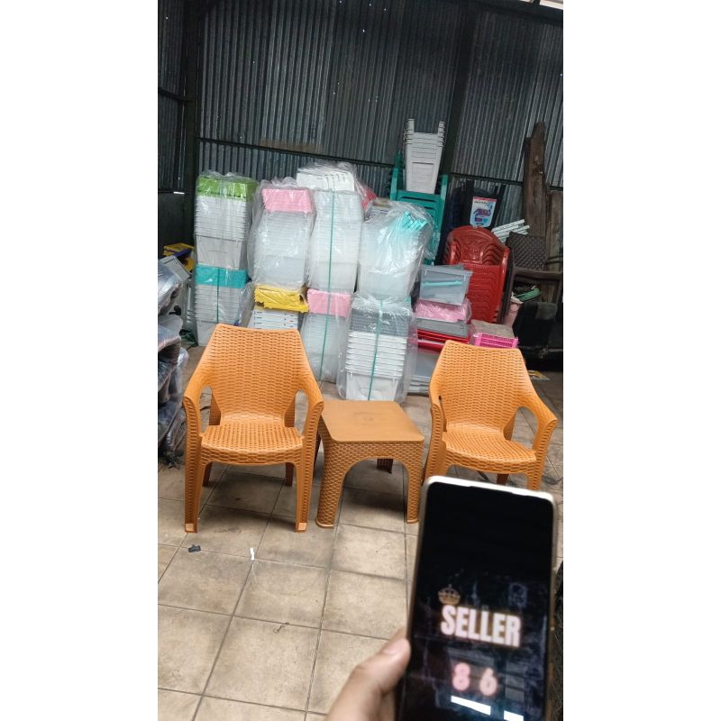 KURSI TAMU PLASTIK / SET KURSI TAMU MEJA PLASTIK / KURSI TAMU OLYMPLAST / KURSI TAMU NAPOLLY