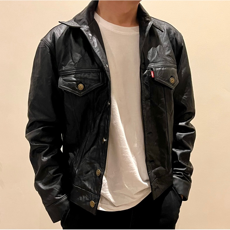 Leather Jacket Jaket Kulit Model Levis Trucker Second Preloved