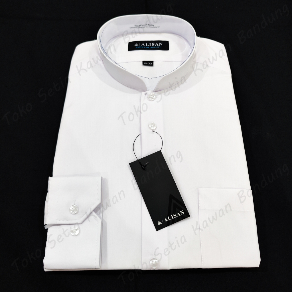 Koko ALISAN Polos Regular fit Lengan Panjang ( PUTIH )