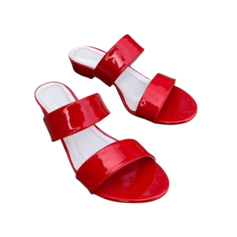 Sandal wanita big size ukuran jumbo 41 42 43 stylo hak tahu 3 cm
