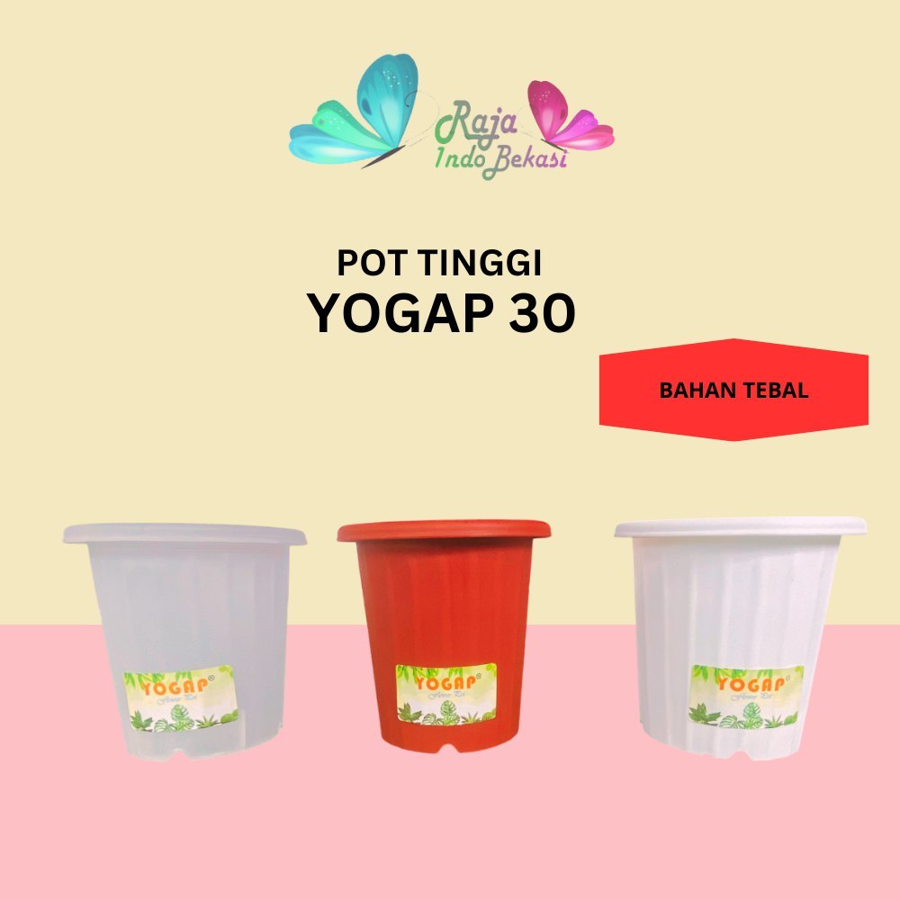 Pot Yogap 30 Putih Transparan Bening Merah Bata Grosir Pot Yogap Yoga 30 Murah - Yogap 30