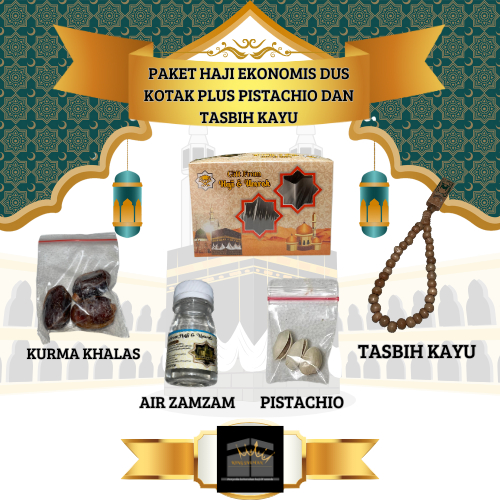 

Oleh-Oleh Haji umroh Paket Ekonomis Haji plus pistachio dan tasbih kayu