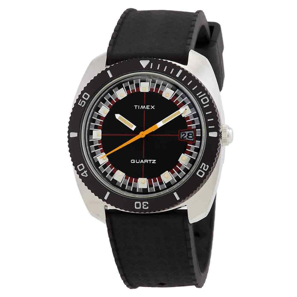 Timex TW2W22400 Q Reissue 1971 Quartz Black Dial
