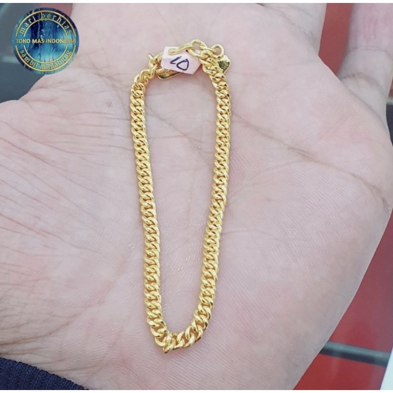 gelang Emas 24 Karat model rantai