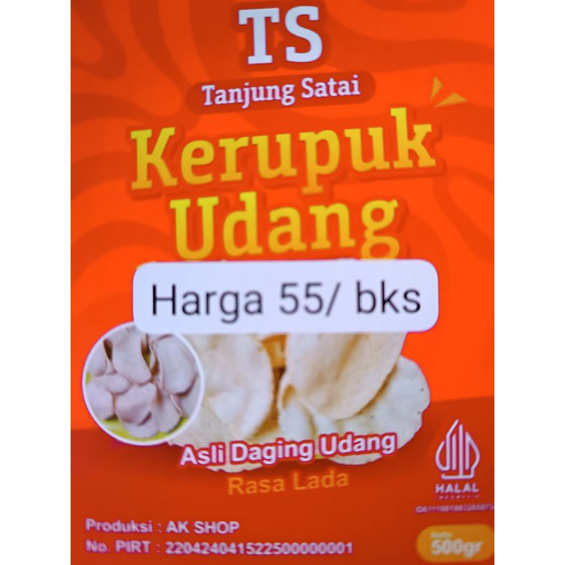

Kerupuk udang merk TS Lada homemade