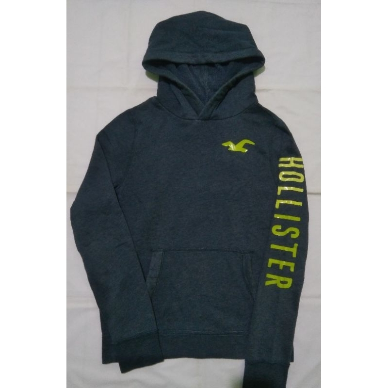 Hoodie Hollister spellout grey