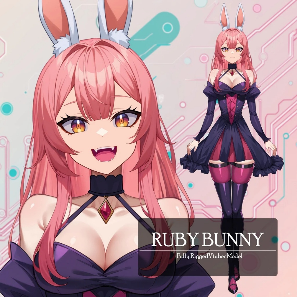 Vtuber / Live2d (Premade & Siap Pakai) - Ruby Bunny