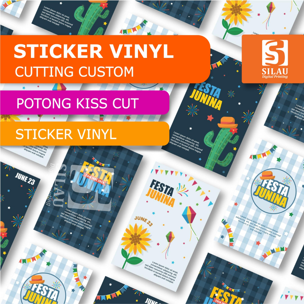 

SILAU ADVERTISING-Cetak Stiker Vinyl Glossy / Label Kemasan / Logo / Makanan / Premium / Anti Air