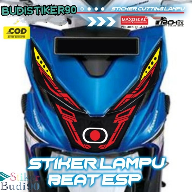 Stiker lampu depan+sein beat esp/street 2016-2019